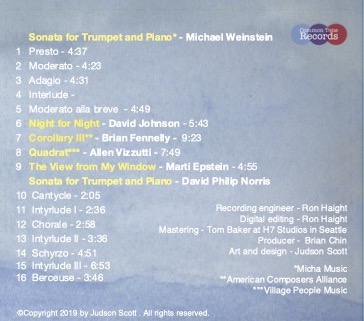 The View from My Window - CD back